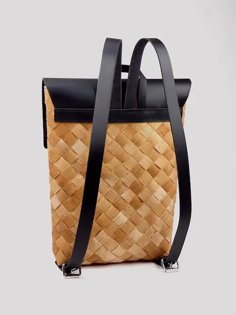 Siena woven leather backpack