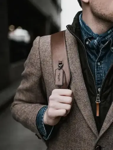 man with backpack